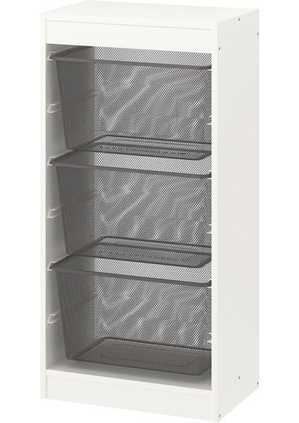 Trofast Saklama Ünitesi Beyaz Gri 46 x 30 x 94 cm