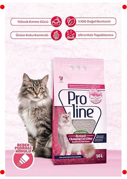 Bebek Pudra Kokulu Bentonit Kedi Kumu 10 L fiyatları