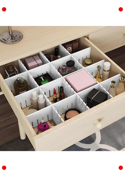 4'lü Plastik Ayarlanabilir Çekmece Düzenleyici Seti