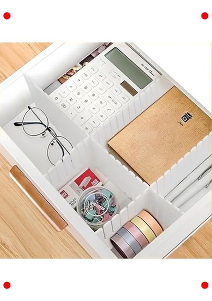 4'lü Plastik Ayarlanabilir Çekmece Düzenleyici Seti indirimleri