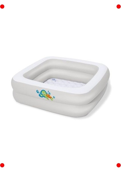 Kare Bebek Havuzu (86 x 25 Cm, Beyaz)