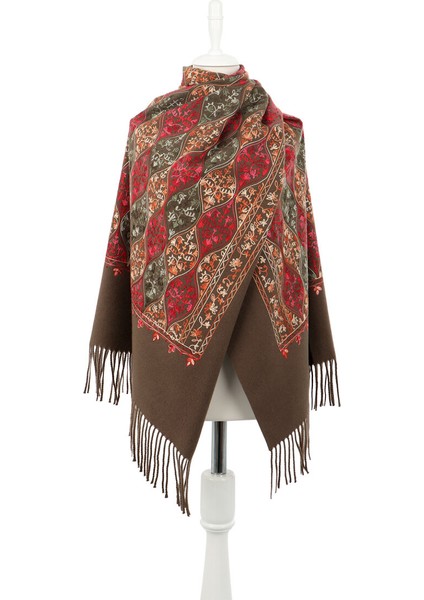 Kahverengi Nakışlı Kışlık Şal fiyatları
