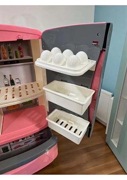 LED Işıklı Buhar Sprey Atan Açılabilir Çift Kapılı Buzdolabı Aksesuarlı Sesli Müzikli 26 cm fiyatları