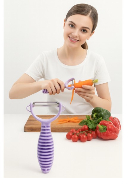 13,5 cm Ergonomik Sebze Soyacağı – Renkli Tasarım, Paslanmaz Bıçaklı, Konforlu Kullanım 722341 fırsatları