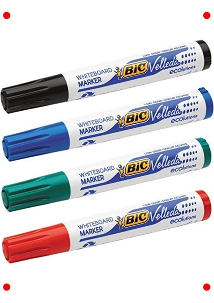 Yuvarlak Uçlu Beyaz Tahta Kalemi Seti (4'lü Karışık Renk) fiyatları