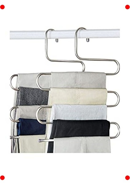 5 Katlı Metal Pantolon ve Eşarp Askısı modelleri