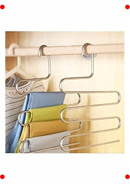 5 Katlı Metal Pantolon ve Eşarp Askısı fırsatları