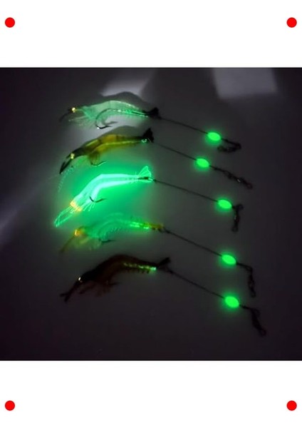 Fosforlu Silikon Karides Yem Seti - 5 Adet, 7.5cm fiyatları