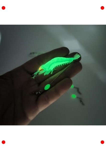 Fosforlu Silikon Karides Yem Seti - 5 Adet, 7.5cm indirimleri