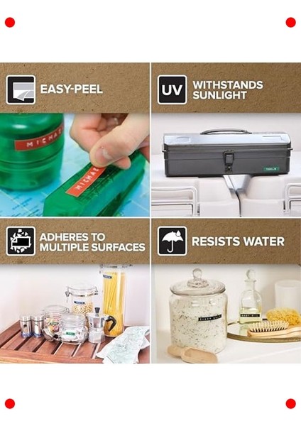 3D Plastik Kabartma Şerit 9mm x 3m - Siyah (3'lü) fırsatları