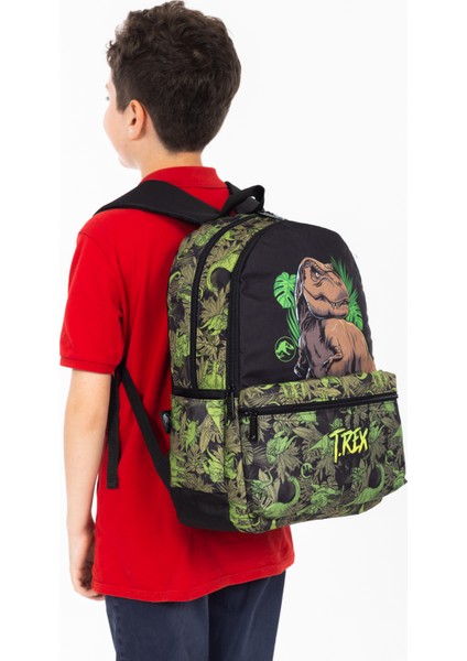 Lisanslı T-Rex Dinozor Desenli Ilkokul Sırt Çantası modelleri