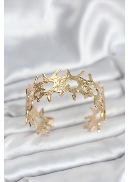 Pirinç Gold Renk Vintage Kadın Bileklik - Lisinya