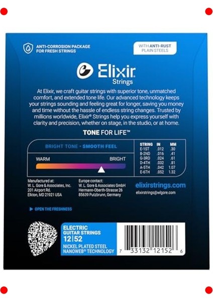 Ağır Ölçü Kaplamalı Elektro Gitar Teli Seti (12-52) fiyatları