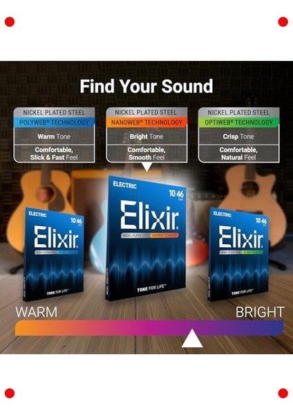 Ağır Ölçü Kaplamalı Elektro Gitar Teli Seti (12-52) fırsatları