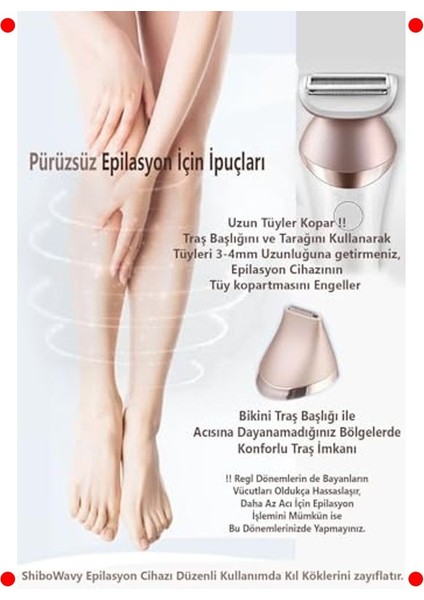 Çok Başlıklı Yüz Epilatörü (6 Başlık) indirimleri