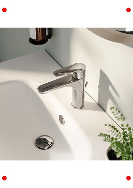 Krom Yüksek Lavabo Bataryası - Yuvarlak Tasarım indirimleri