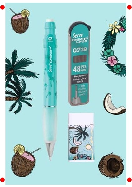 Nane Yeşili Doğa Desenli Kalem Seti 0.7mm fırsatları