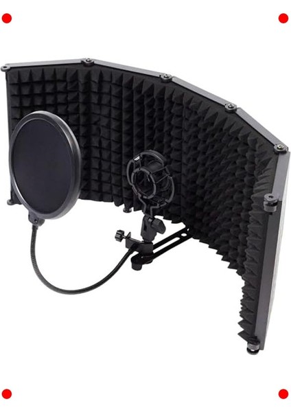 Ayaklı Mikrofon Ses Yalıtım Paneli - 5 Bölmeli fiyatları