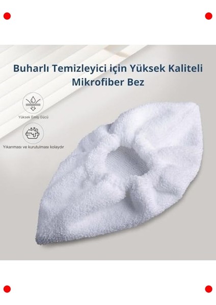 Buharlı Temizleyici Mikrofiber Bez Seti, 10'lu Paket fiyatları