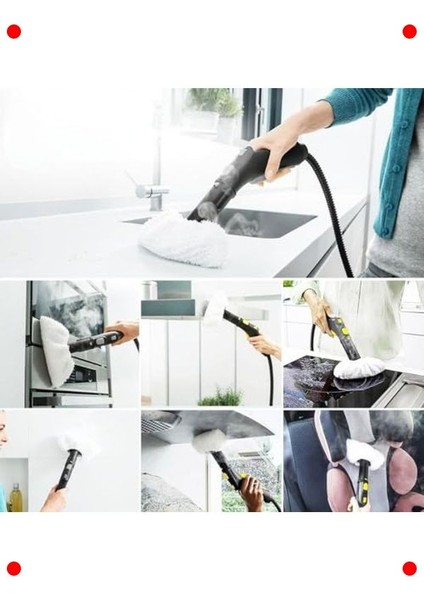 Buharlı Temizleyici Mikrofiber Bez Seti, 10'lu Paket indirimleri