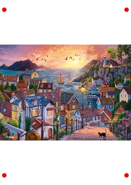 Sahilde Günbatımı Manzaralı 1000 Parça Puzzle