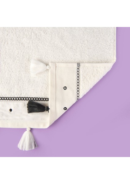 Soft Piene El Havlusu - Ekru / Siyah - 30X50 cm modelleri