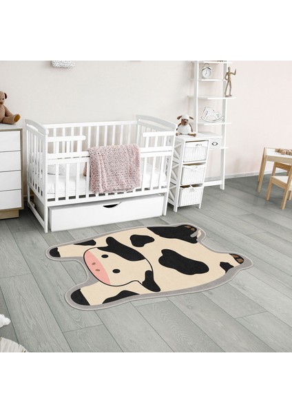 Inek Figürlü Çocuk Halısı - 80X150 cm fiyatları