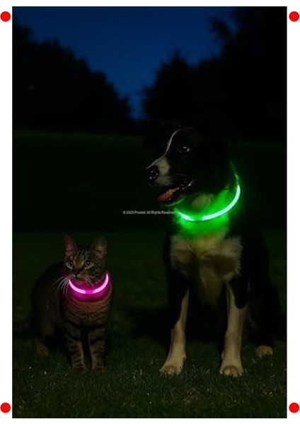 Işıklı USB Şarjlı Evcil Hayvan Güvenlik Tasması fırsatları