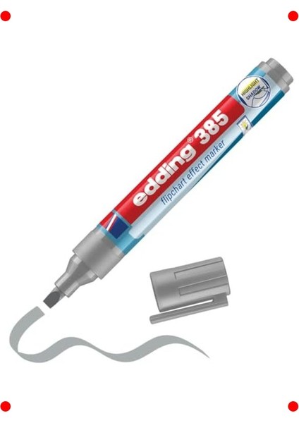 Flipchart Efekt Markörü - Gümüş Gri Renk