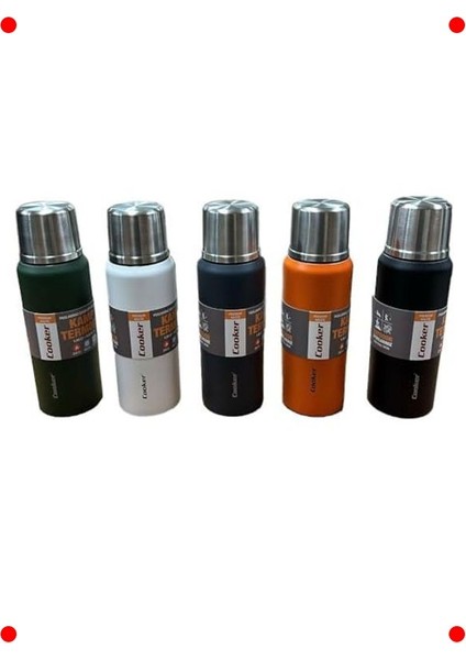 1 Litre Paslanmaz Çelik Kamp Termosu - Yeşil