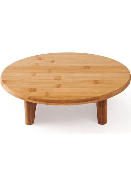 Bambu Ayaklı Yuvarlak Kesme Tahtası - Bej - 29,5X31,5 cm fiyatları