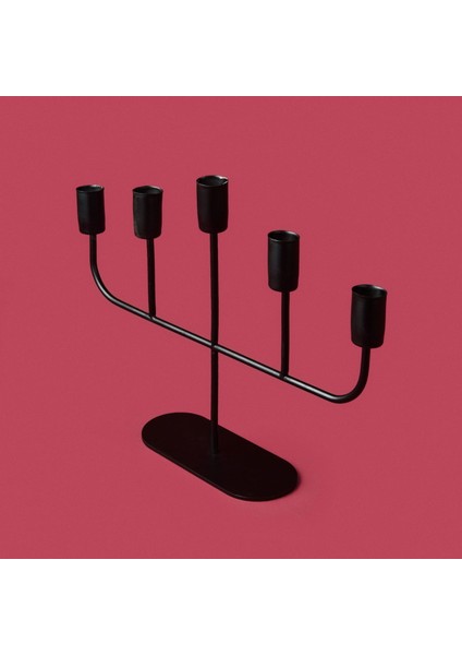 Deco Lucetta Şamdan - Siyah - 23 cm modelleri