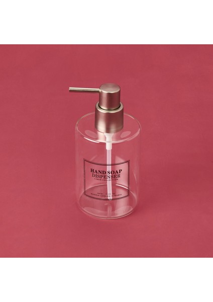 Yuvarlak Borosilikat Cam Sıvı Sabunluk - Şeffaf / Gri fiyatları