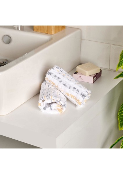 Soft Indra 2'li Havlu Seti - Renkli - 30X30 cm