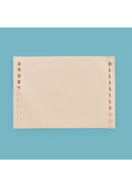 Kitchen Deri Amerikan Servis - Bej - 32X44 cm