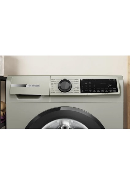 Serie 6 Çamaşır Makinesi 9 kg 1200 dev./dak., Gümüş