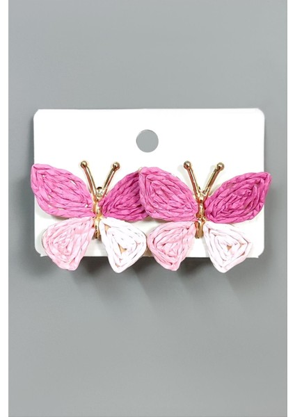 Yzlal Kelebek Zr Model Küpe-Pembe fiyatları