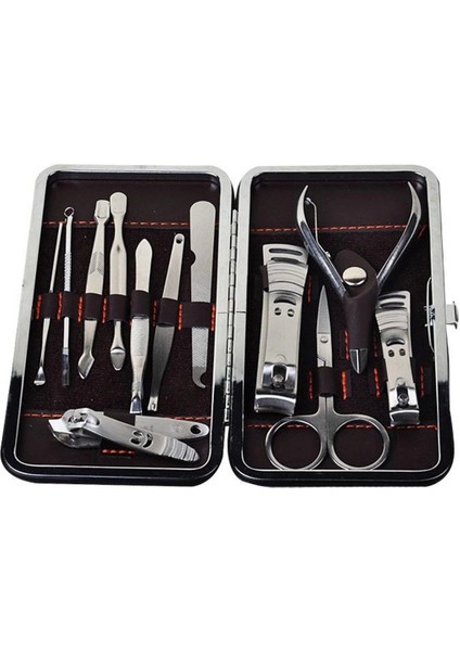 Özel Çantasında Profesyonel Manikür Pedikür Seti (12 Parça) ( Lisinya )