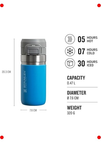 Quick Flip Paslanmaz Çelik Termos - 0.47 Litre fiyatları