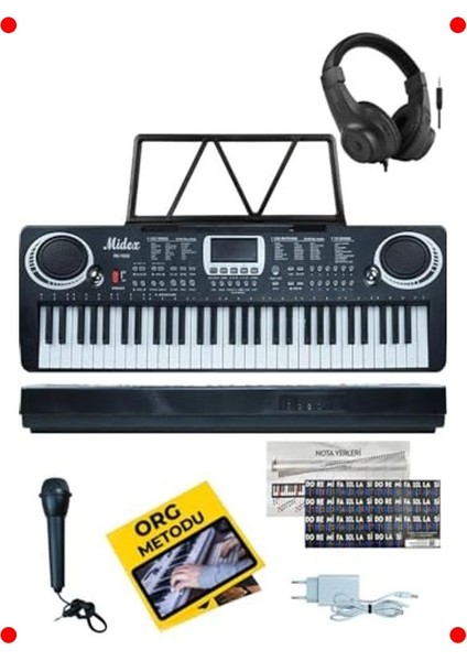 Başlangıç Org Seti - 61 Tuş, Kulaklık ve Notalık