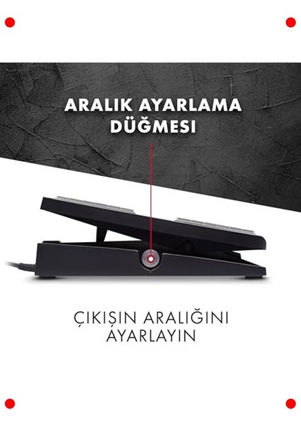 Evrensel Ekspresyon Ayak Pedalı - Siyah indirimleri