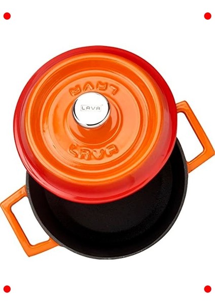 Döküm Demir Yuvarlak Tencere 16CM, Turuncu modelleri