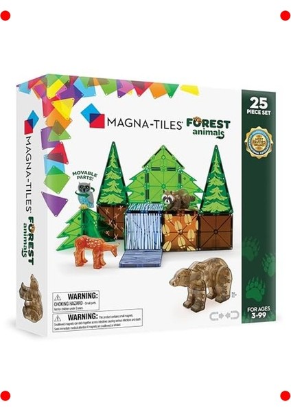 Manyetik Orman Hayvanları Yapı Oyuncakları 25 Parça