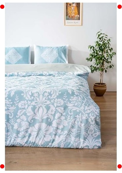 Saray Mint Yeşil Çift Kişilik Nevresim Takımı