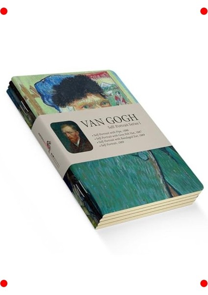 Sanatsal Ilham Veren 4'lü A6 Çizgisiz Defter Seti