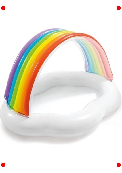 Gökkuşağı Gölgelikli Çocuk Havuzu, 142 cm