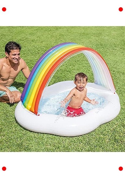 Gökkuşağı Gölgelikli Çocuk Havuzu, 142 cm fiyatları