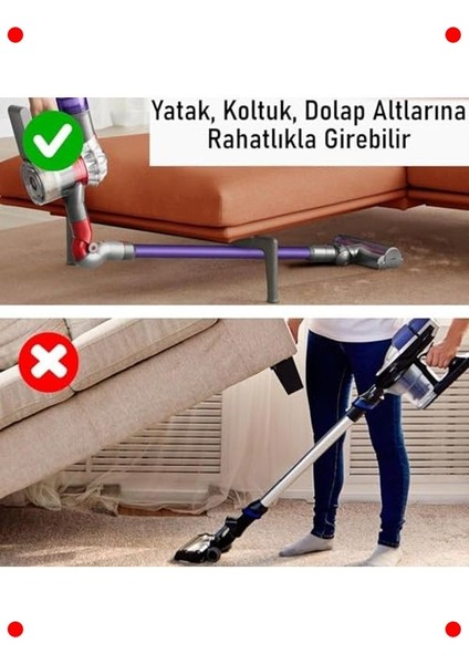 Mobilya Altı Temizlik Adaptörü – Belirli Dikey Süpürgelerle Uyumlu fırsatları