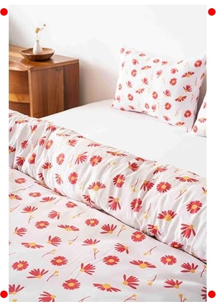 Papatya Desenli Pamuklu Tek Kişilik Nevresim Seti indirimleri