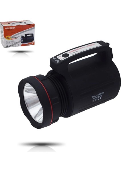 GS-8006 Parlak Ledli Taşınabilir Şarj Edilebilir El Feneri 15W ( Lisinya )